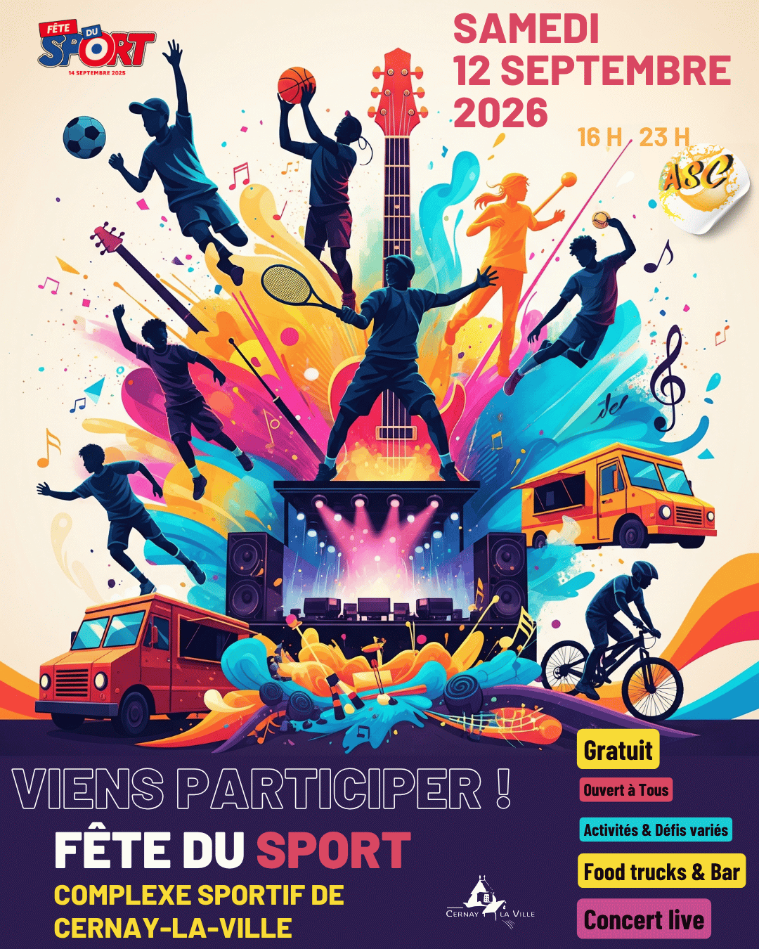 Affiche Annonce Évènement Fête du Sport 2026