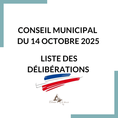 Liste des délibérations du 14 octobre 2025